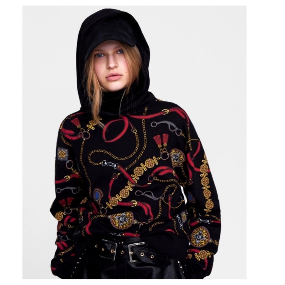 Zara print sweatshirt